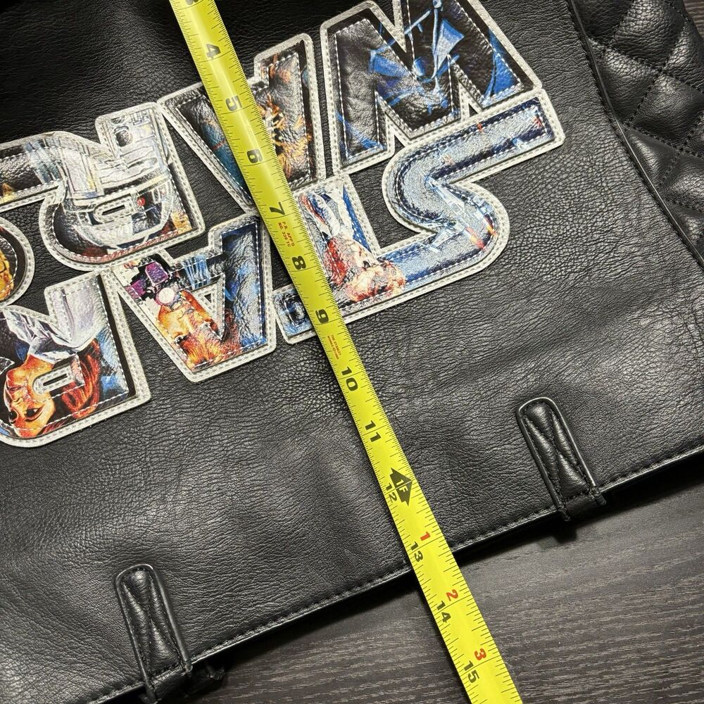 Loungefly Disney Star Wars A New Hope Tote Bag Faux Leather Black Quilted RARE - Picture 13 of 14